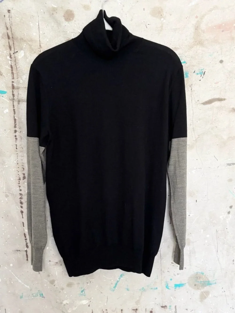 Dries Van Noten Colorblock Turtleneck Sweater